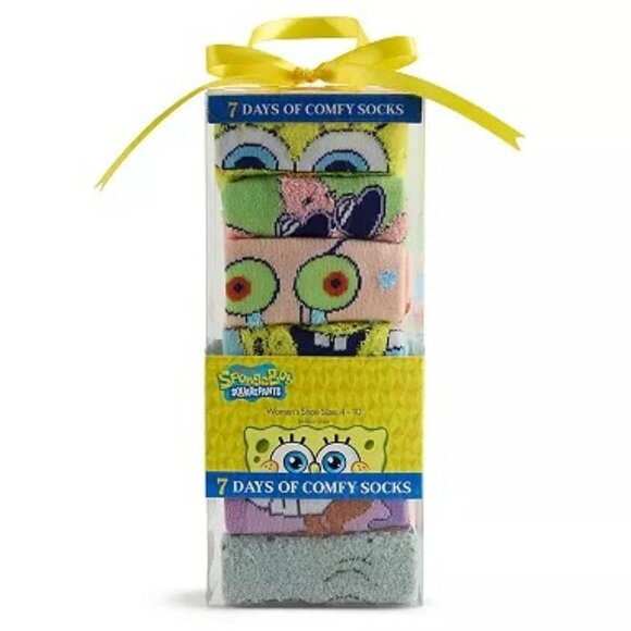 Nickelodeon Accessories - SpongeBob 7 Days of Comfy Socks Gift Set
